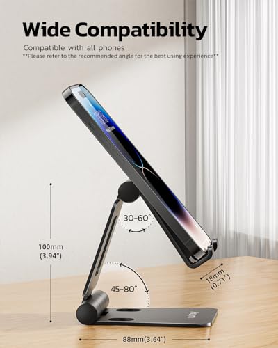 Nulaxy Full Aluminum Dual Folding Cell Phone Stand f | Phone Accessori - Image 4