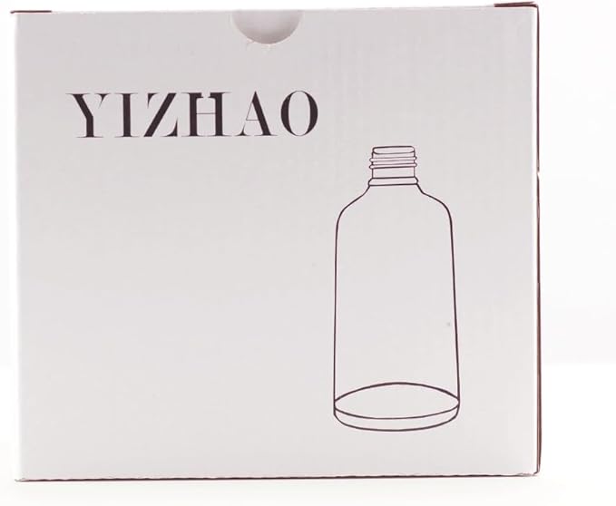 YIZHAO Black Glass Spray Bottles 1oz, with Small Fine Mist Spray, Metal Cap, Refillable for Essential Oil,Travel,Cleaning,Perfume,Aromatherapy,Makeup – 6 Pcs