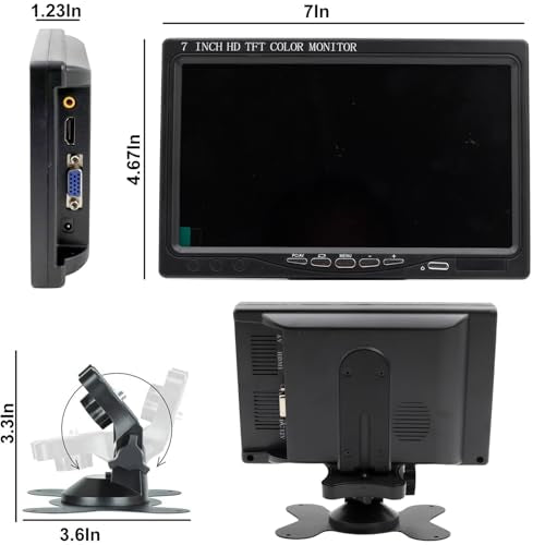 7 inch Small HDMI Monitor 1024x600 Resolution Small | Smart Home - Image 5