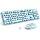 MOFII Wireless Keyboard and Mouse Combo, Retro Keyboard with Round Keycaps, 2.4GHz Dropout-Free Connection, Cute Wireless Mouse for PC/Laptop/Mac/Windows XP/7/8/10 (Blue-Colorful)