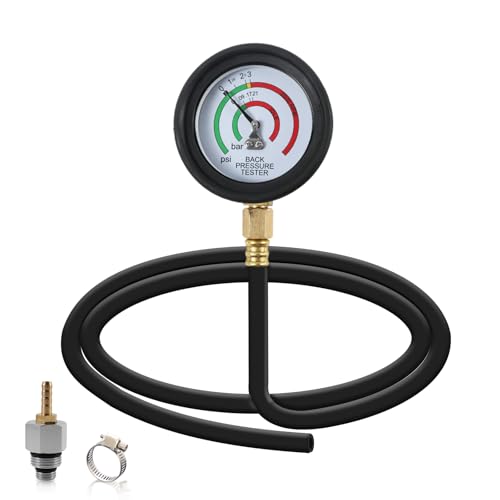 Exhaust Back Pressure Tester Kit with 6ft Hose & Adapters