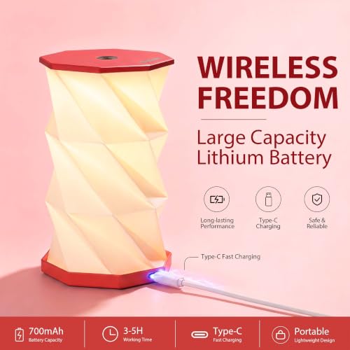 Portable Foldable Table Lamp, Japanese Gift, Paper Lantern Lights