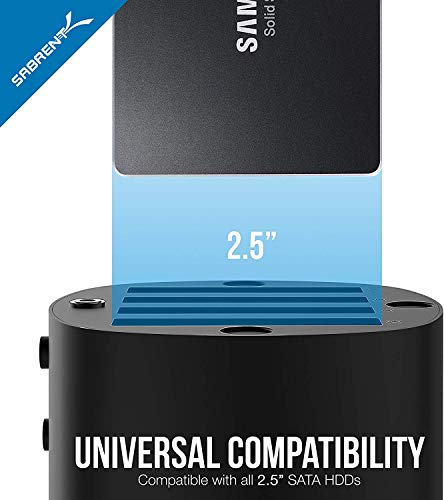 SABRENT USB 3.0 4-Bay 2.5in SATA SSD/HDD Docking Station, Fan (DS-4SSD)