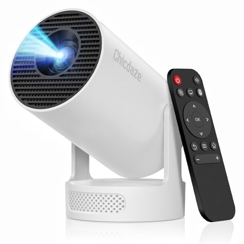 Mini Projector with WiFi and Bluetooth, Portable Projector Support 5w Soundbase Speaker, 170 ANSI, Auto Vertical Keystone, 180° Rotation Smart Projector Proyector for Home Bedroom Outdoor, HY300 Ultra