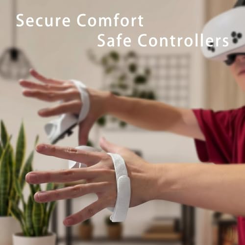 APEXINNO Controller Grips for Meta Quest 3/Quest 3S-Non-Slip Handle Covers with Adjustable Soft Hand Straps, Secure Fit for Small & Medium Hands, Not Compatible with Official Charging Dock