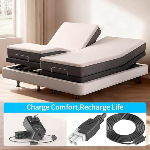 24V Power Cord for Linak SMPS002 Homeline Deskline Adjustable Bed Base, Compatible with Leggett & Platt and Beautyrest Adjustable Bed Frame AC Adapter Power Supply
