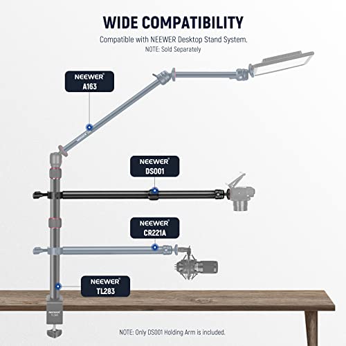 NEEWER DS001 Table Overhead Camera Mount Arm 11.8-20in/30-51 cm Telescopic