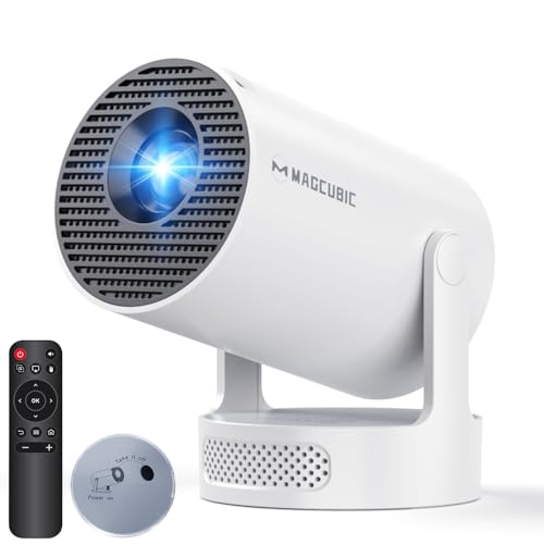 Mini Projector with WiFi 6 Bluetooth 5.4, 4K Support Portable with Lens Cap