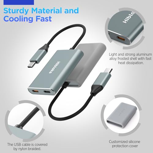 HiBloks USB-C AR Hub and Charging Adapter for Switch 2 and AR Glasses