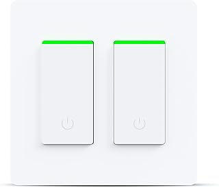 Smart Light Switch 2 Gang WiFi Smart Light Double Switch Compatible with Alexa, Google Assistant,Wireless Control, 2.4G WiFi Smart Light Switch, Single-Pole, Neutral Wire Required - Image 1