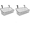 Wire Storage Basket No Drilling Wall Hanging Baskets with Adhesive for Kitchen, Bathroom, Bedroom Storage 2 Pack Black