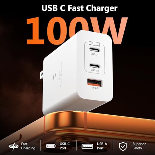 Super Fast Charger Type C 100W USB C Charger with C-C & A-C Cables - Image 3
