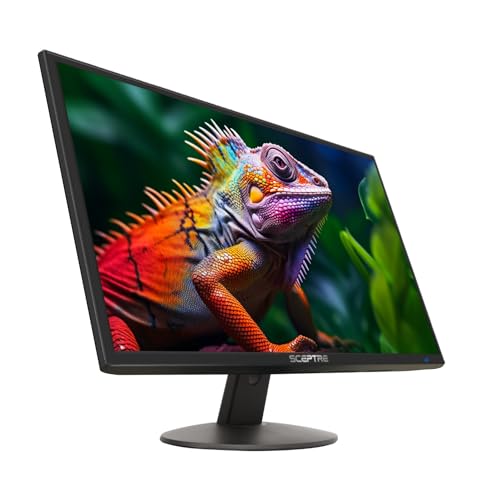 Sceptre 24-inch Prime Monitor Thin 1080p LED Monitor 99% sRGB 2X HDMI VGA Build-in Speakers, Machine Black (E248W-19203R 2025 Series)