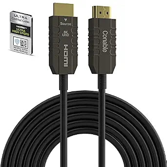 8K HDMI Fiber Optic Cable 35FT/10M, Certified 48Gbps High Speed HDMI Cord - Image 1