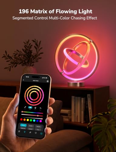 Lepro TB1 AI Smart Table Lamp, RGB+IC Addressable Color Changing Desk Lamp