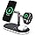 VBA 4 in 1 Wireless Charging Station for Apple MagSafe Charger,Fast Charging Magnetic Wireless Charger Stand with Night Light for iPhone 17 Air 16 15 14 13 12 Series,Apple Watch,AirPods Pro (Black)