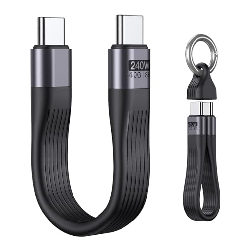 240W Short USB-C Cable with USB4 40Gbps Data Transfer - Image 1