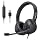 LEVN Headset with Mic, USB Headset with Microphone for PC, Headphones with Mic for Pc with Noise Canceling Microphone for Laptop, USB Headphones for Work from Home/Call Center/Open Office, Black