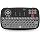 (Upgrade) Rii i4 Mini Bluetooth Keyboard with Touchpad, Blacklit Portable Wireless Keyboard with 2.4G USB Dongle for Smartphones, PC, Tablet, Laptop TV Box iOS Android Windows Mac.Black