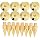 8Pcs Speaker Spike Pad Kit, 6x36mm Speaker Isolation Spikes with Plated Feet Pads, Pure Copper Speaker Spike Isolation Stand for Amplifier, CD DVD Player, Subwoofer, Gold