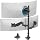 Triple Monitor Mount up to 49 inches, Fully Adjustable Heavy Duty 3 Monitor Arm with Gas Spring, Desk Mount for 3 Screens, C-Clamp & Grommet Base, Holds 44 lbs, Black