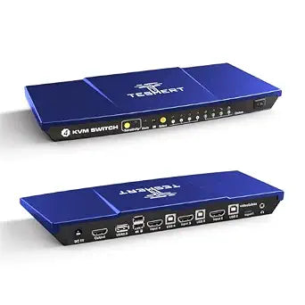 USB-C HDMI KVM Switch 1 Monitor 4 Computers, 4K@60Hz KVM Switches for 4 PCs Sharing Monitor Keyboard Mouse, with EDID L/R out HDR10 Dolby Vision USB Auto Scan IR Hotkey switch, Includes cables - Image 1