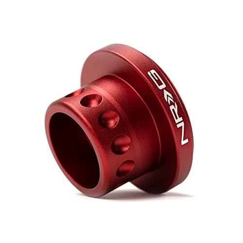 NRG Innovations NRG-SRK-RL160H-RD Race Steering Wheel Quick Release Short Hub Adapter, Up to 1" shorter overall, Red Body