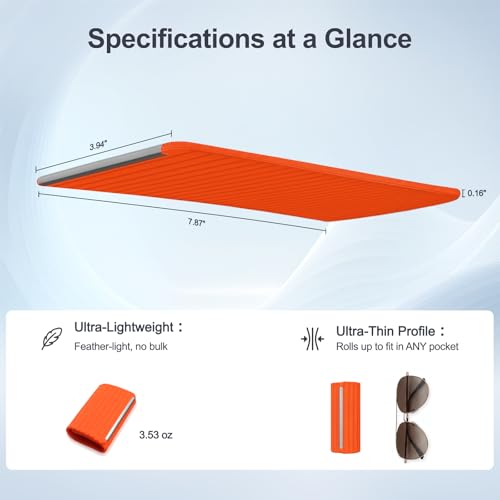 Foldable Silicone Phone Stand, Orange, Anti-Slip, Multi-Angle