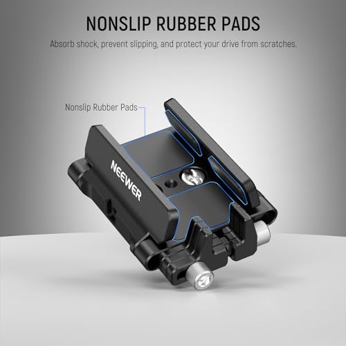 NEEWER Mount Bracket SSD Holder with Cold Shoe Cable Clamp, UA035
