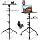 Tossbiss Laptop Tripod on Wheels with 2 Shelves