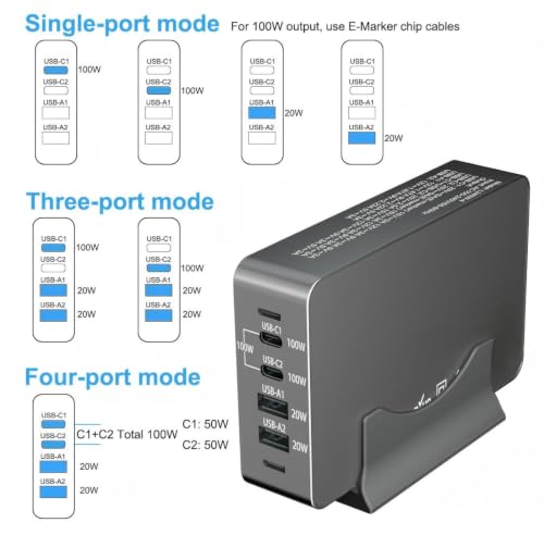 240W USB C Charger Block, 4 Port USB Fast Charging S | Charging & Powe - Image 4