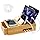 Bamboo Charging Station for Multiple Devices, Desktop Wood Charger Organizer with Drawer & Tray -Included 6 Cables, Compatible with Multi Devices, Cell Phone, Tablet, Earphones (No USB Charger)
