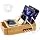 Bamboo Charging Station for Multiple Devices, Desktop Wood Charger Organizer with Drawer & Tray -Included 6 Cables, Compatible with Multi Devices, Cell Phone, Tablet, Earphones (No USB Charger)