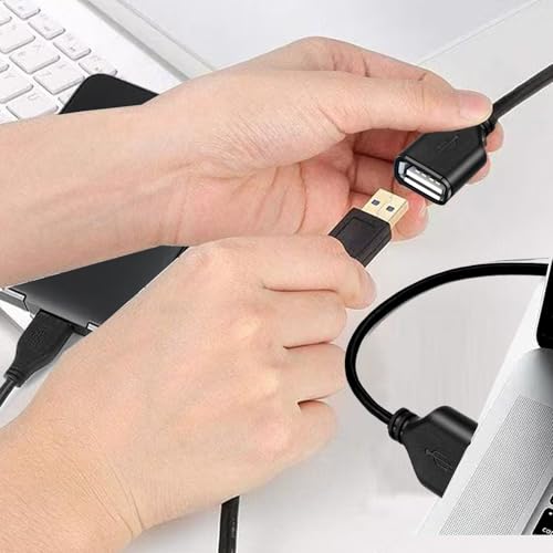 Slim USB 2.0 A to USB A Female 50ft Cable, Long USB2.0 extener Cable USB2.0 A male TO A female Fast Charging Long Charging Cable for PS5, Keyboard, Mouse and More! The Wire Diameter is 2.8 MM