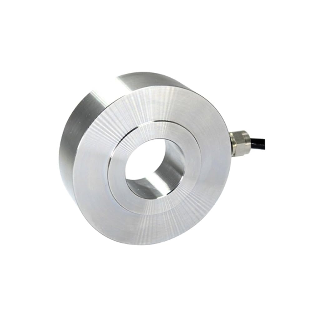 ATO Ring Type Compression Force Sensor, 20kN Hollow Load Cell, Custom Hole Diameter, Stainless Steel, for Industrial Force Measurement (20kN, Hole Diameter 14mm)