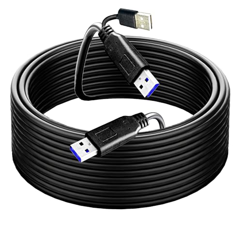 YOTETION USB 3.0 30FT A to USB A Male Cable, USB Cord Compatible with Hard Drive Enclosures, DVD Player, Hard Drive Enclosures, DVD Player, TV, Flash Drive, Hub, Monitor, Speaker and More