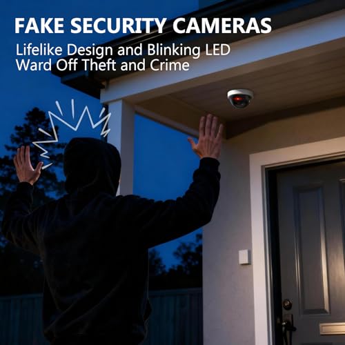 WALI CCTV Dome Fake Camera with Flashing Red Light, | Smart Home - Image 3