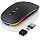 Bluetooth LED Wireless Mouse for MacBook Air iPad Pro Mac Laptop PC - Slim RGB Wireless Mouse, 3 Mode BT 5.2 & 2.4G USB-A/Type-C Connectivity Portable Mice with Jiggler Mode, Matte Black