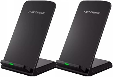 2 Pack Wireless Fast Charger Stand Dock Cradle for Apple iPhone 17 16 15 14 13 12 Pro Max X XR XS 8 + Samsung Galaxy S25 S24 S23 S22 S21 S20 Ultra Plus Quick Charging Android