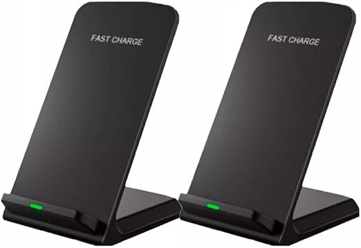 2 Pack Wireless Fast Charger Stand Dock Cradle for Apple iPhone 17 16 15 14 13 12 Pro Max X XR XS 8 + Samsung Galaxy S25 S24 S23 S22 S21 S20 Ultra Plus Quick Charging Android