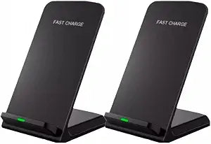 2 Pack Wireless Fast Charger Stand Dock Cradle for Apple iPhone 17 16 15 14 13 12 Pro Max X XR XS 8 + Samsung Galaxy S25 S24 S23 S22 S21 S20 Ultra Plus Quick Charging Android