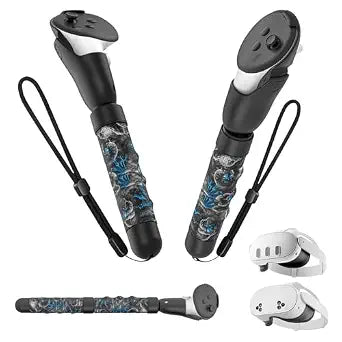 Upgraded Controller Extensions Gorilla Tag Long Arms for Meta Quest 3S/Quest 3 Beat Saber Handles Golf Club Attachment VR Sticks Controller Grips for Quest 3S/3 VR Gaming UG Accessories (Phantom)