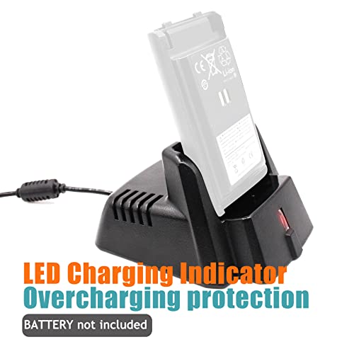Accessoryway CD-34 Rapid Charger Compatible for Yaesu/Vertex Standard VX-231, VX-351, VX-354 Walkie Talkie FNB-V103Li, FNB-V104Li, FNB-V95Li, FNB-V96Li Battery Charger (4.2 Volts)