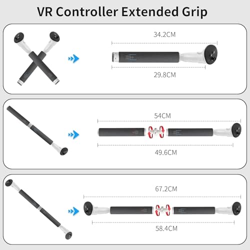 HiBloks 3 in 1 Handle Attachments Fit for Meta Quest 3S/Quest 3 Controller