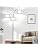 Dimmable Floor Lamp, 3 Lights Black Arc Floor Lamp, Modern Tall Standing Tree Lamp with Grey Linen Shades & Heavy Base, 3000LM LED Bulbs, Bright Lighting for Living Room, Bedroom, Office & Reading