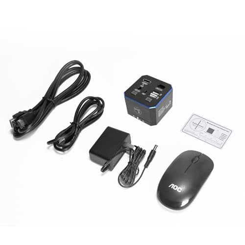 HAYEAR 4K UHD Digital Microscope Camera High Speed 4K 1080P 60fps HDMI Measurement Camera Color CMOS USB Storage Dual HDMI USB3.0 Output Compatible Windows/iOS Support Calibration (HY-6805)