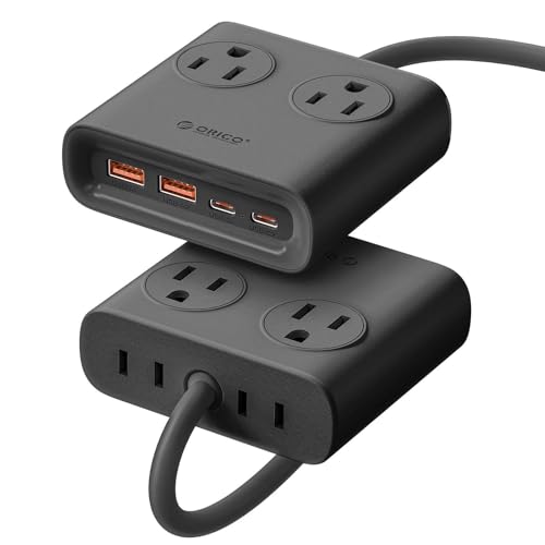 ORICO 25W GaN Power Strip with USB Ports, 8-in-1 Charging Station