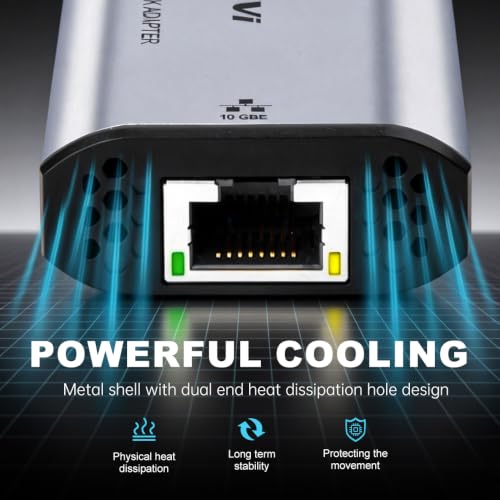 FENVI 10Gbps USB-C to RJ45 Ethernet Adapter with Realtek RTL8159 for PC