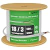 Syston Cable Technology 18/3 Low Voltage Security Sound Alarm Cable 500 ft 18 AWG 3 Conductors Stranded Copper Shielded Plenum Rated CMP CL3P FPLP FT6 UV Resistant