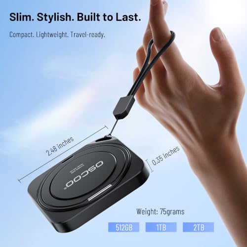 1TB Magnetic External SSD, Up to 2000MB/s Portable Hard Drive